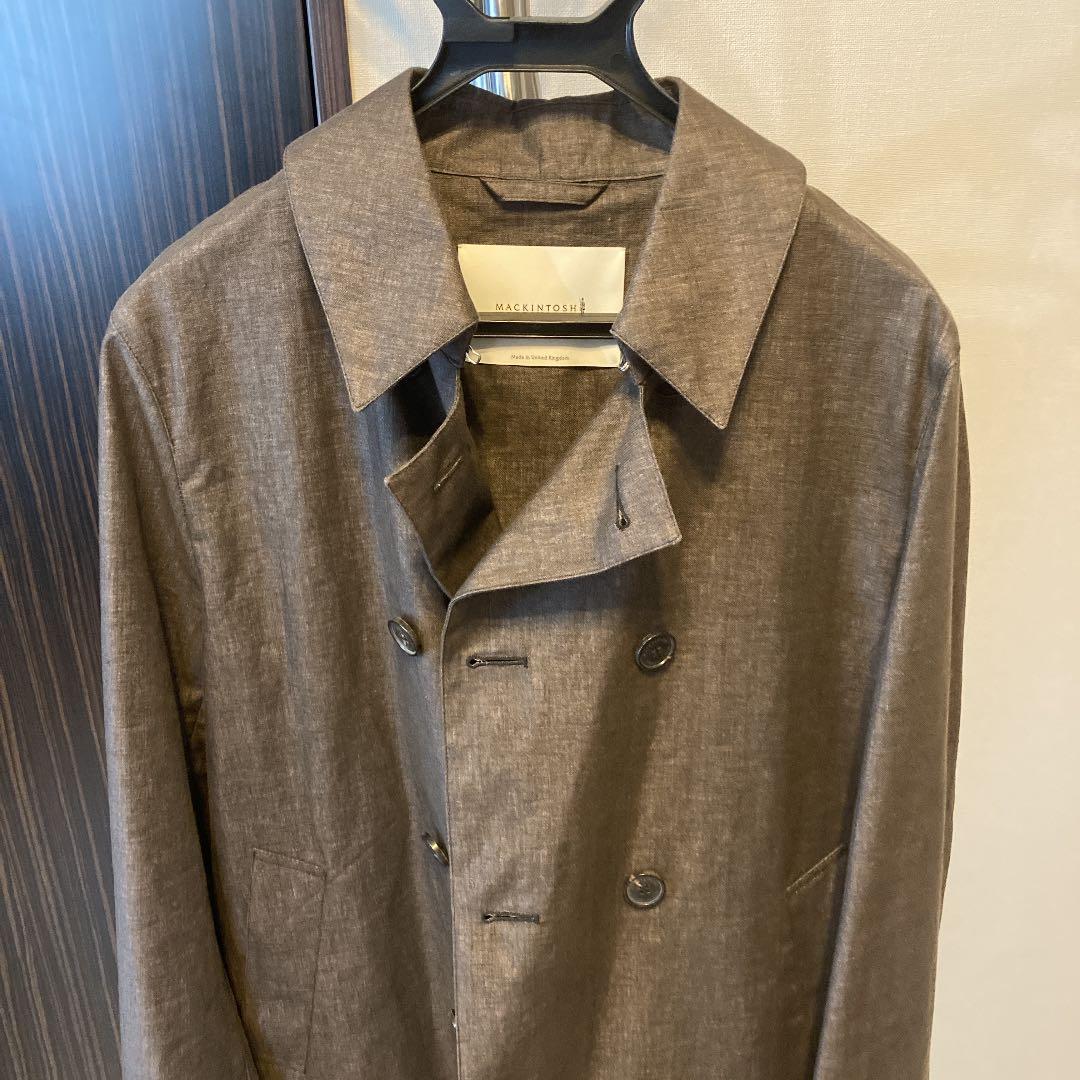 Mackintosh London ロロピアーナ生地 コート マッキントッシュ 🏋 マッキントッシュ ロロピアーナ生地 ステンカラーコート ダンケルド 黒 36 MACKINTOSH(マッキントッシュ) 別注  DUNKELD/ダンケルド BT Loro